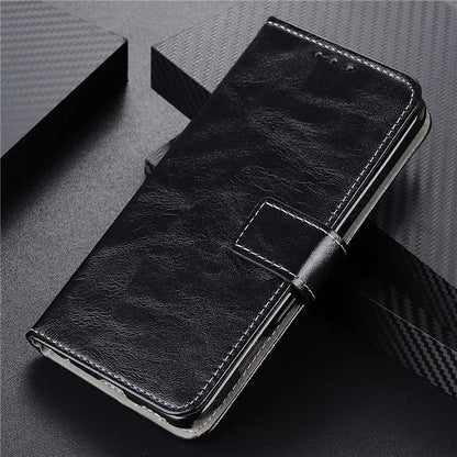 For Samsung Galaxy M35 5G Case Crazy Horse Texture Leather Phone Wallet Cover