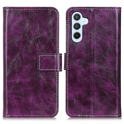 For Samsung Galaxy M35 5G Case Crazy Horse Texture Leather Phone Wallet Cover