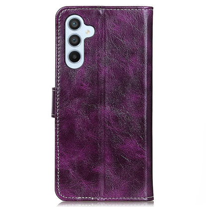 For Samsung Galaxy M35 5G Case Crazy Horse Texture Leather Phone Wallet Cover
