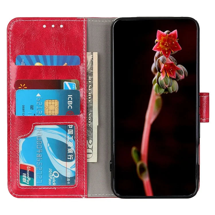 For Samsung Galaxy M35 5G Case Crazy Horse Texture Leather Phone Wallet Cover