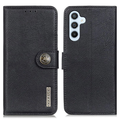 KHAZNEH For Samsung Galaxy M35 5G Wallet Case Cowhide Texture Leather Flip Phone Cover