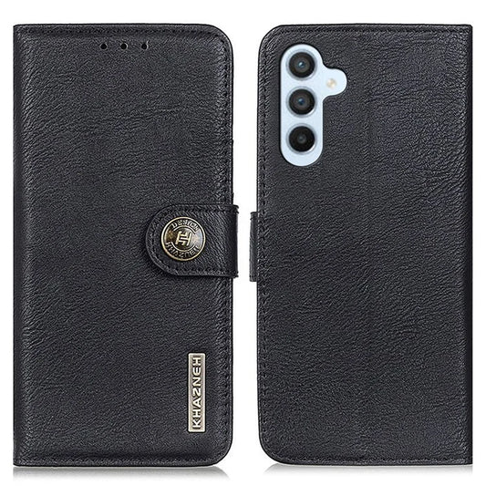 KHAZNEH For Samsung Galaxy M35 5G Wallet Case Cowhide Texture Leather Flip Phone Cover