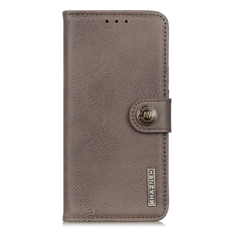 KHAZNEH For Samsung Galaxy M35 5G Wallet Case Cowhide Texture Leather Flip Phone Cover