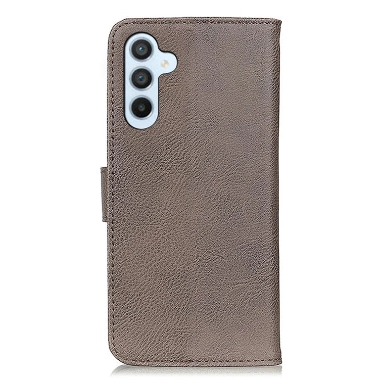 KHAZNEH For Samsung Galaxy M35 5G Wallet Case Cowhide Texture Leather Flip Phone Cover