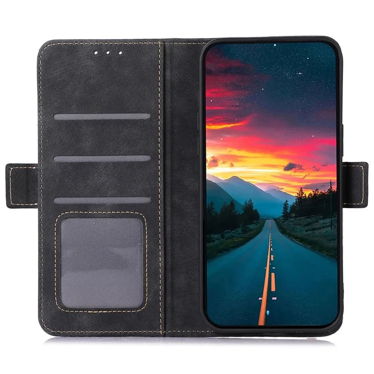 ABEEL For Samsung Galaxy M35 5G Case Retro Leather Phone Cover Wallet Stand View