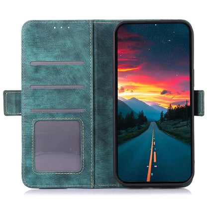 ABEEL For Samsung Galaxy M35 5G Case Retro Leather Phone Cover Wallet Stand View