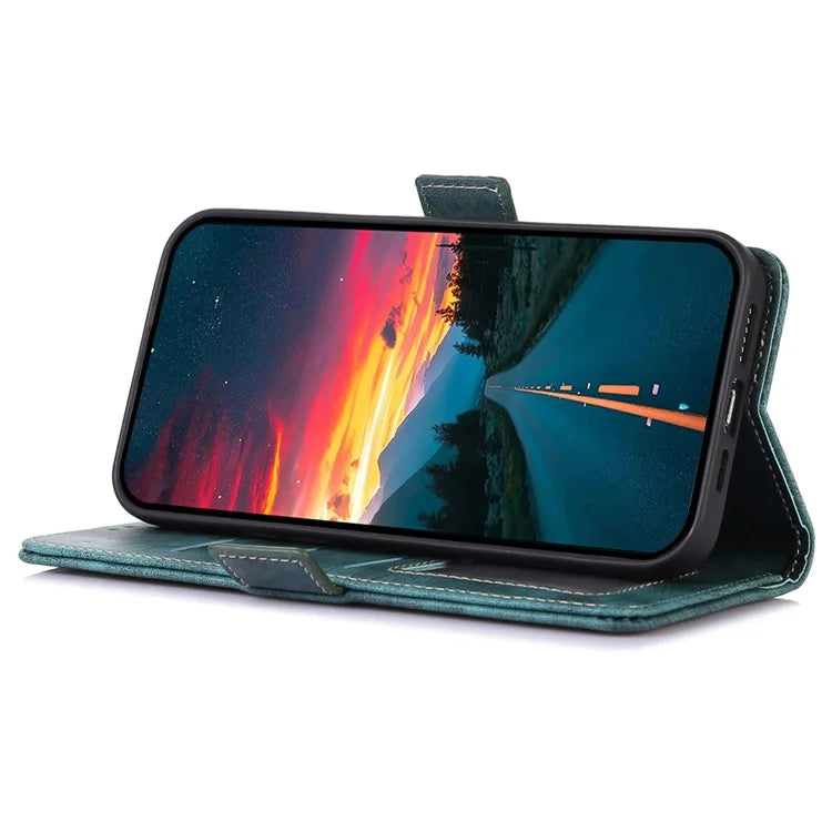 ABEEL For Samsung Galaxy M35 5G Case Retro Leather Phone Cover Wallet Stand View