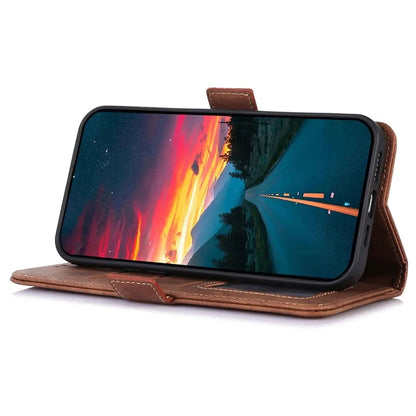 ABEEL For Samsung Galaxy M35 5G Case Retro Leather Phone Cover Wallet Stand View