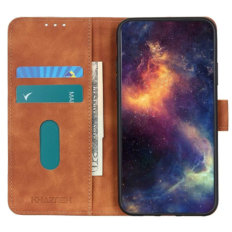 KHAZNEH For Samsung Galaxy M35 5G Case Retro PU Leather Wallet Stand Phone Cover
