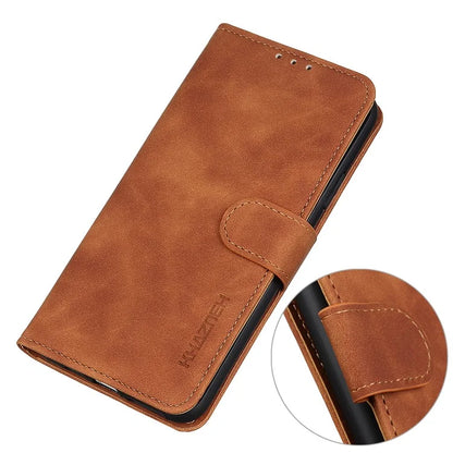 KHAZNEH For Samsung Galaxy M35 5G Case Retro PU Leather Wallet Stand Phone Cover