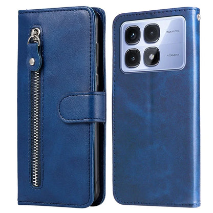 For Xiaomi Redmi K70 Ultra Case Zipper Wallet Calf Texture PU Leather Phone Cover