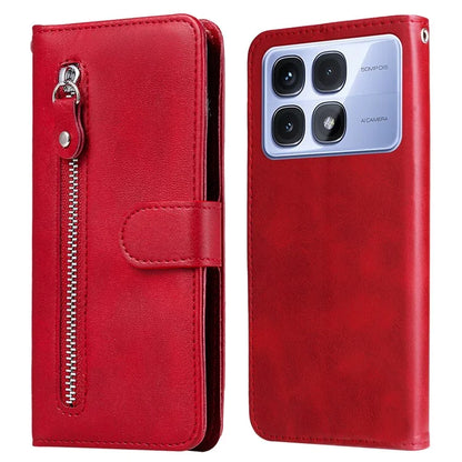 For Xiaomi Redmi K70 Ultra Case Zipper Wallet Calf Texture PU Leather Phone Cover