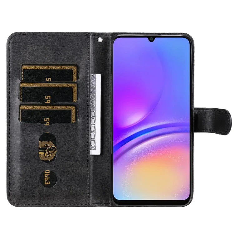 For Samsung Galaxy A06 Case Zipper Wallet Calf Texture PU Leather Phone Cover