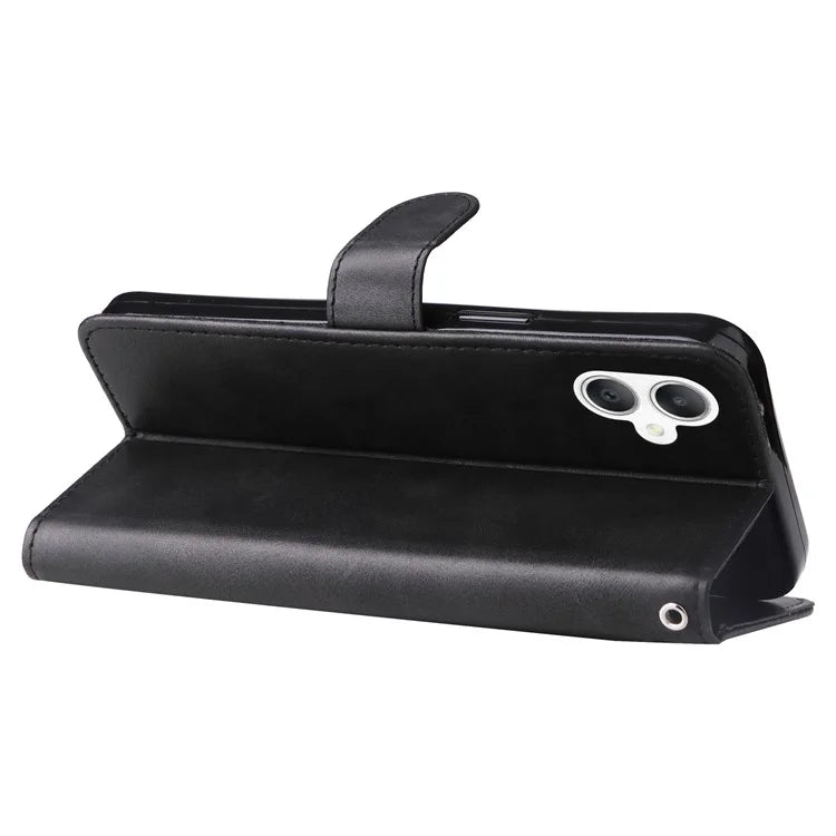 For Samsung Galaxy A06 Case Zipper Wallet Calf Texture PU Leather Phone Cover