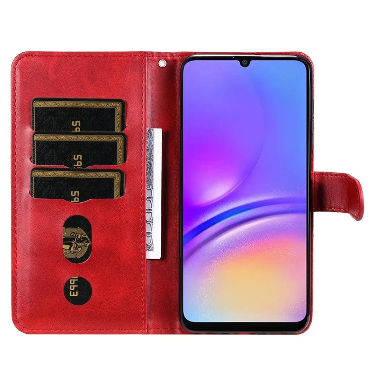 For Samsung Galaxy A06 Case Zipper Wallet Calf Texture PU Leather Phone Cover