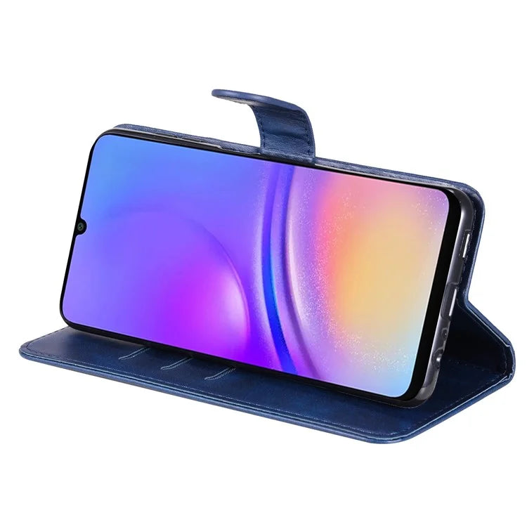 For Samsung Galaxy A06 Case Zipper Wallet Calf Texture PU Leather Phone Cover