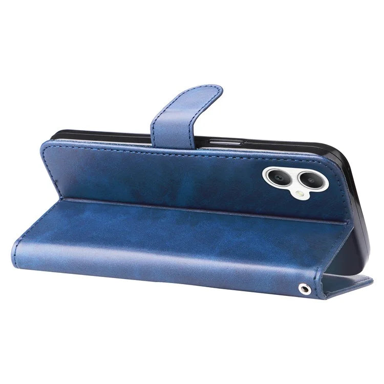 For Samsung Galaxy A06 Case Zipper Wallet Calf Texture PU Leather Phone Cover