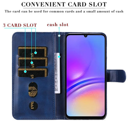 For Samsung Galaxy A06 Case Zipper Wallet Calf Texture PU Leather Phone Cover
