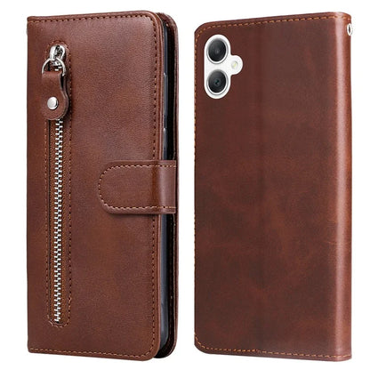 For Samsung Galaxy A06 Case Zipper Wallet Calf Texture PU Leather Phone Cover