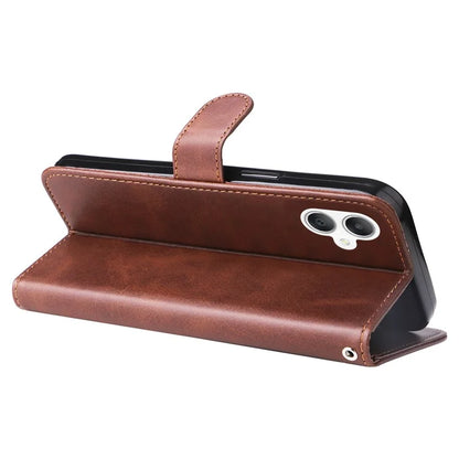For Samsung Galaxy A06 Case Zipper Wallet Calf Texture PU Leather Phone Cover