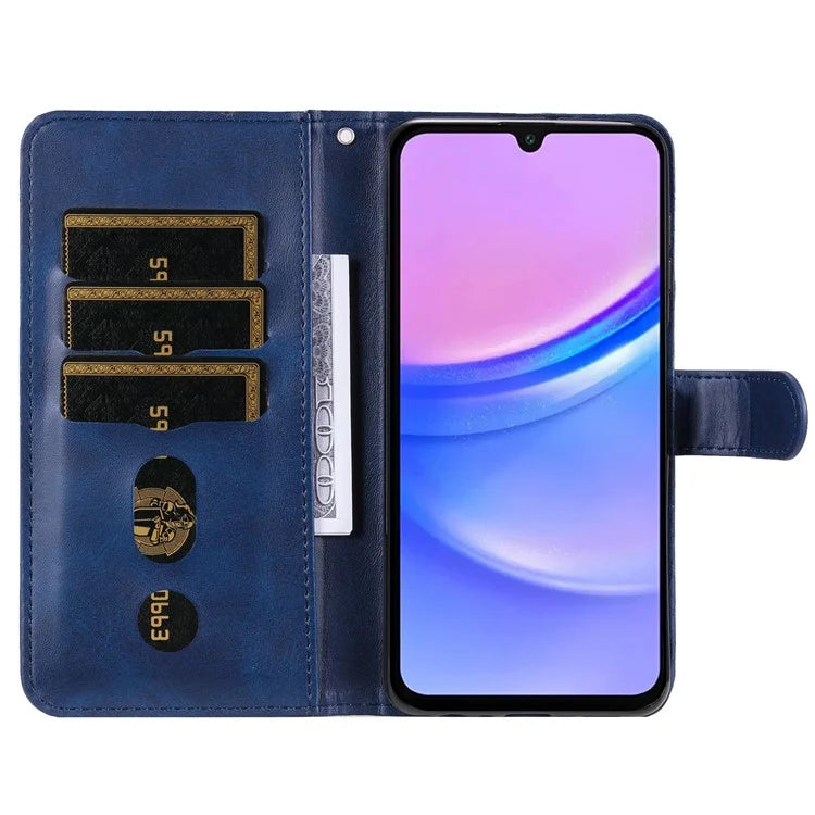 For Samsung Galaxy A16 5G Case Zipper Wallet Calf Texture PU Leather Phone Cover
