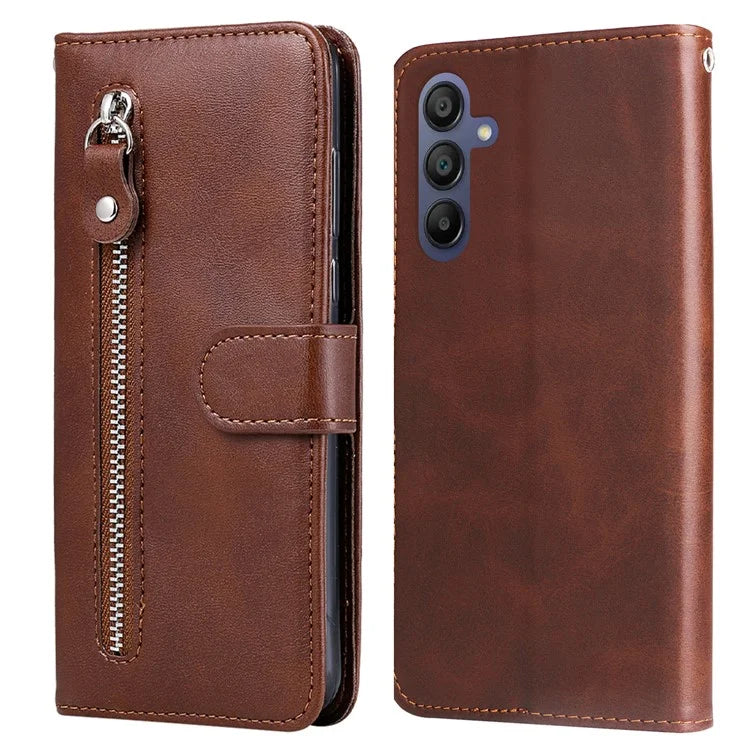 For Samsung Galaxy A16 5G Case Zipper Wallet Calf Texture PU Leather Phone Cover
