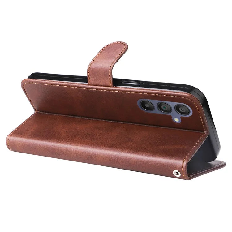 For Samsung Galaxy A16 5G Case Zipper Wallet Calf Texture PU Leather Phone Cover