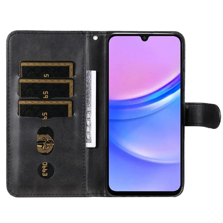 For Samsung Galaxy A16 5G Case Zipper Wallet Calf Texture PU Leather Phone Cover