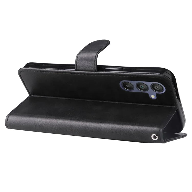For Samsung Galaxy A16 5G Case Zipper Wallet Calf Texture PU Leather Phone Cover
