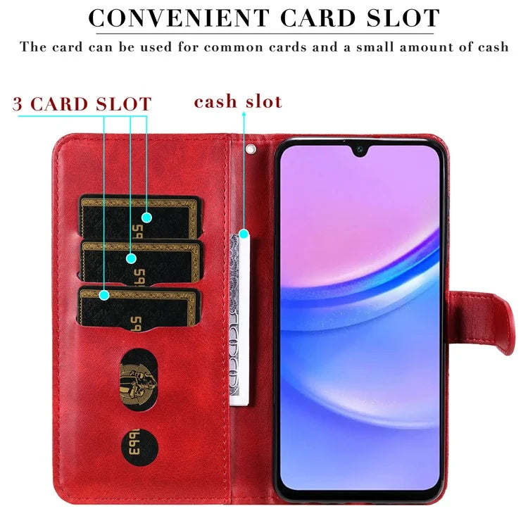 For Samsung Galaxy A16 5G Case Zipper Wallet Calf Texture PU Leather Phone Cover