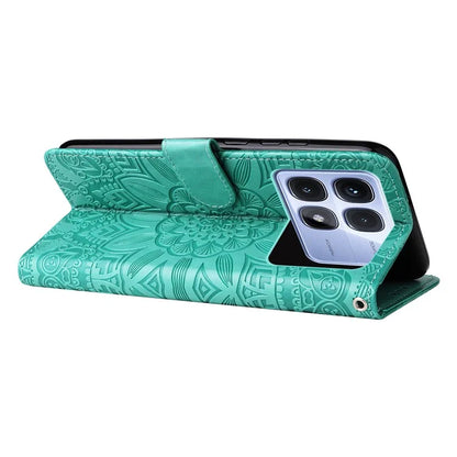 For Xiaomi Redmi K70 Ultra Case Sunflower Imprint Leather Wallet Phone Cover