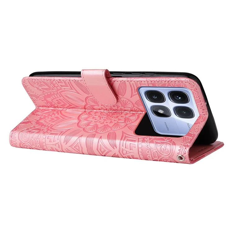 For Xiaomi Redmi K70 Ultra Case Sunflower Imprint Leather Wallet Phone Cover