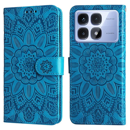 For Xiaomi Redmi K70 Ultra Case Sunflower Imprint Leather Wallet Phone Cover