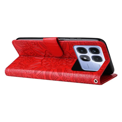 For Xiaomi Redmi K70 Ultra Case Sunflower Imprint Leather Wallet Phone Cover