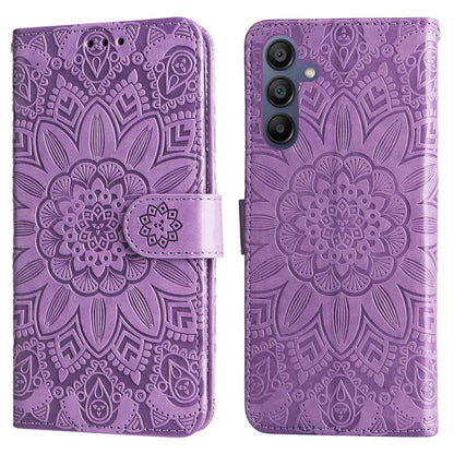 For Samsung Galaxy A16 5G Case Sunflower Imprint Leather Wallet Phone Cover