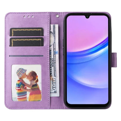 For Samsung Galaxy A16 5G Case Sunflower Imprint Leather Wallet Phone Cover