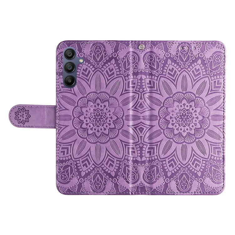 For Samsung Galaxy A16 5G Case Sunflower Imprint Leather Wallet Phone Cover
