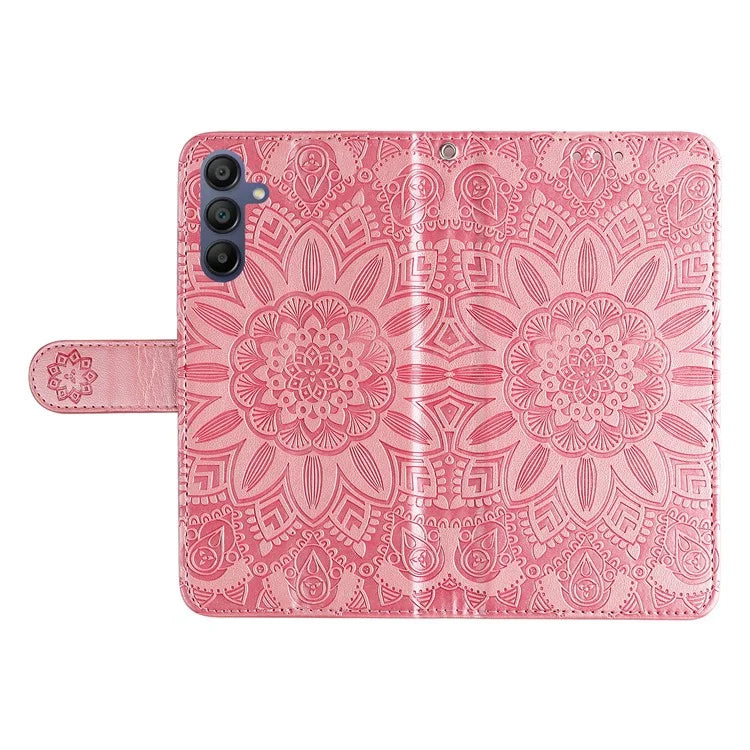 For Samsung Galaxy A16 5G Case Sunflower Imprint Leather Wallet Phone Cover