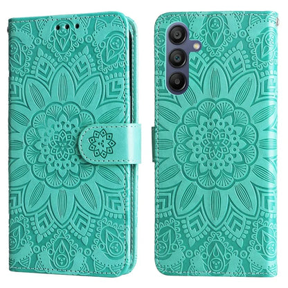 For Samsung Galaxy A16 5G Case Sunflower Imprint Leather Wallet Phone Cover