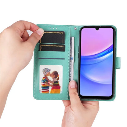 For Samsung Galaxy A16 5G Case Sunflower Imprint Leather Wallet Phone Cover
