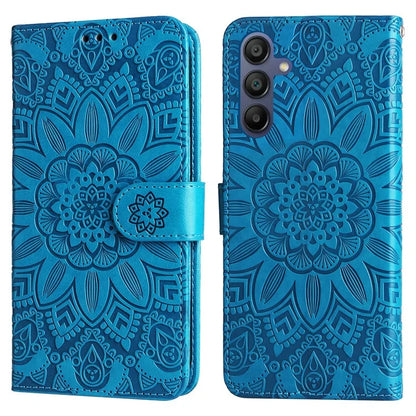For Samsung Galaxy A16 5G Case Sunflower Imprint Leather Wallet Phone Cover