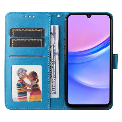 For Samsung Galaxy A16 5G Case Sunflower Imprint Leather Wallet Phone Cover
