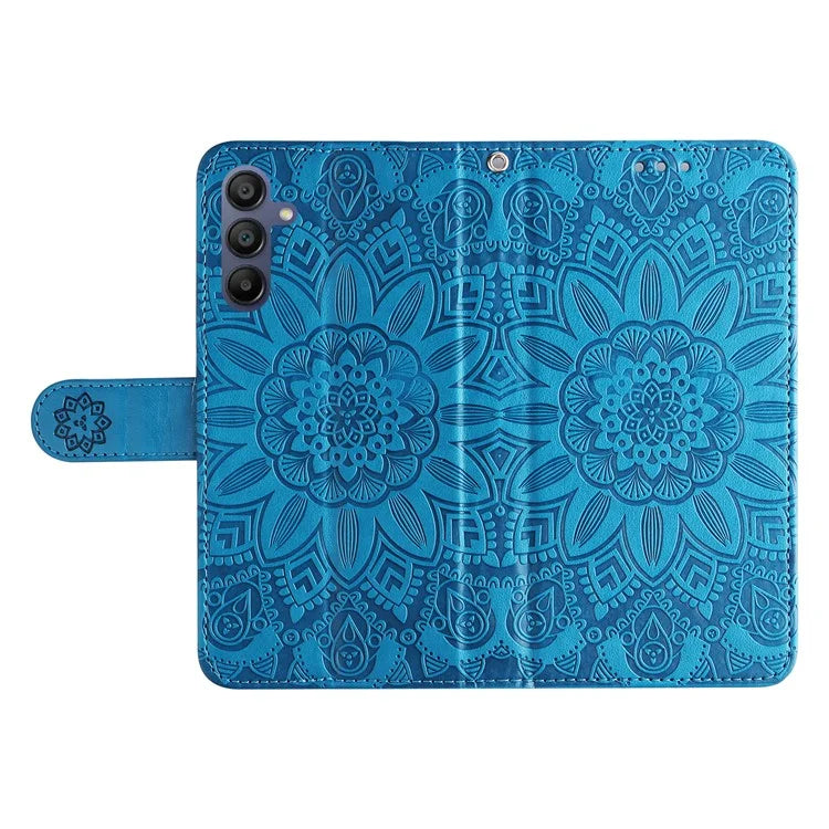 For Samsung Galaxy A16 5G Case Sunflower Imprint Leather Wallet Phone Cover