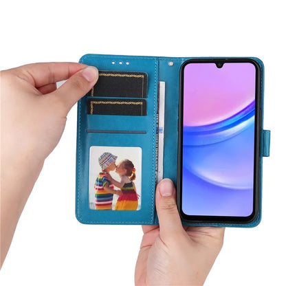 For Samsung Galaxy A16 5G Case Sunflower Imprint Leather Wallet Phone Cover