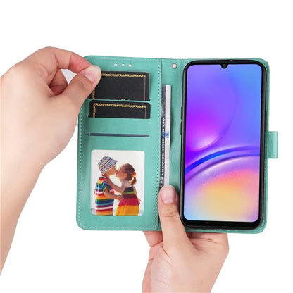 For Samsung Galaxy A06 Case Sunflower Imprint Leather Wallet Phone Cover