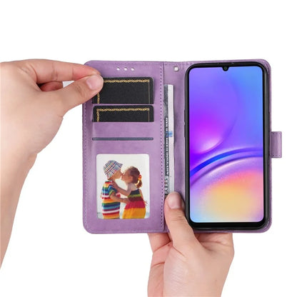 For Samsung Galaxy A06 Case Sunflower Imprint Leather Wallet Phone Cover
