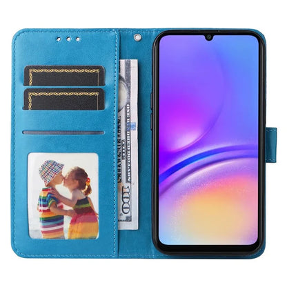 For Samsung Galaxy A06 Case Sunflower Imprint Leather Wallet Phone Cover