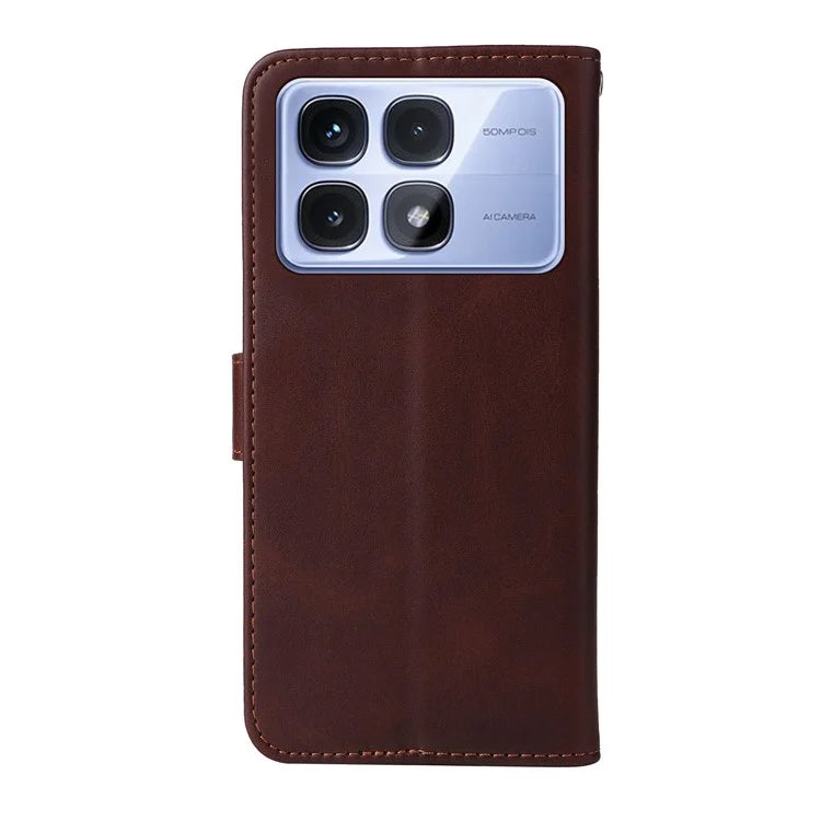 For Xiaomi Redmi K70 Ultra Case PU Leather Phone Cover with Cash  /  Card Slots