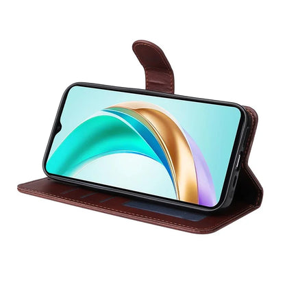 For Honor X6b 4G Case PU Leather Phone Cover with Cash  /  Card Slots