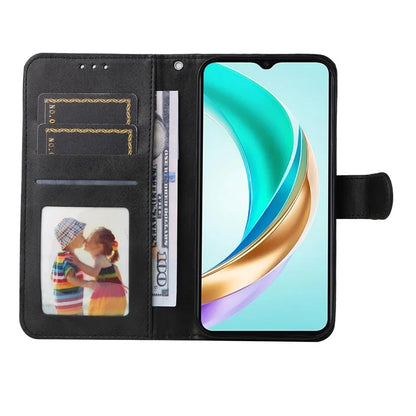 For Honor X6b 4G Case PU Leather Phone Cover with Cash  /  Card Slots